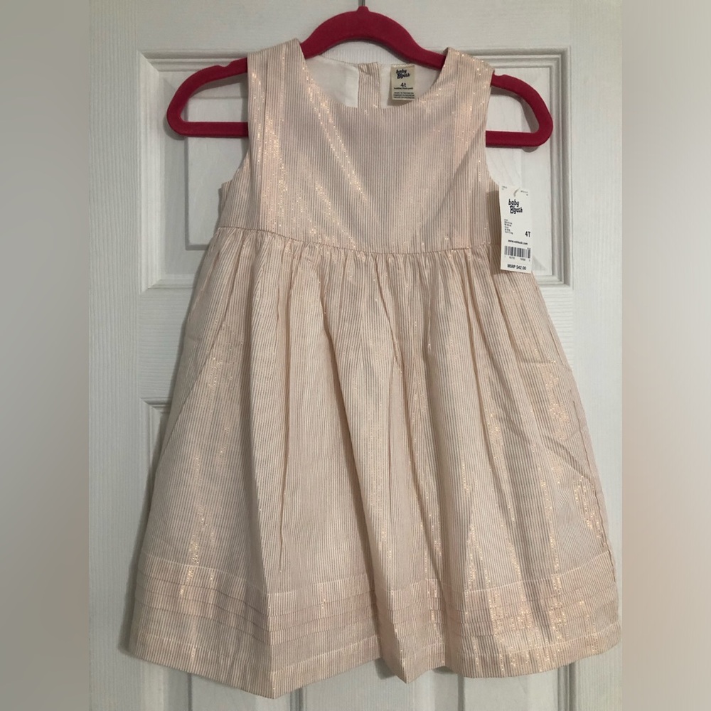 OshKosh Baby B'gosh Soft Shimmer striped Party Dress new girls size 4T fit flare